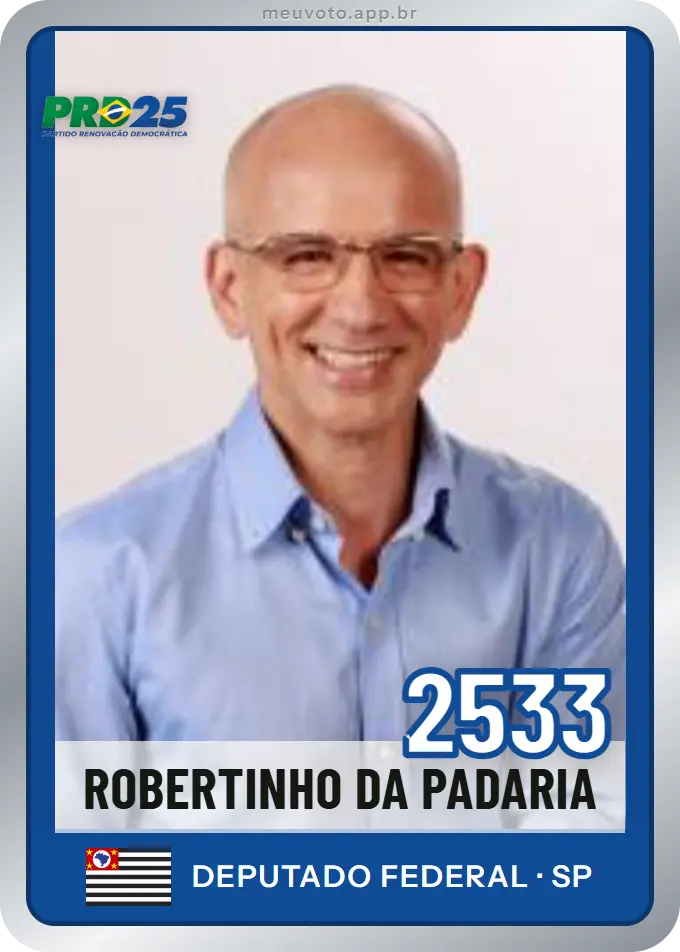 Carta de Robertinho da Padaria, número 2533, PRD