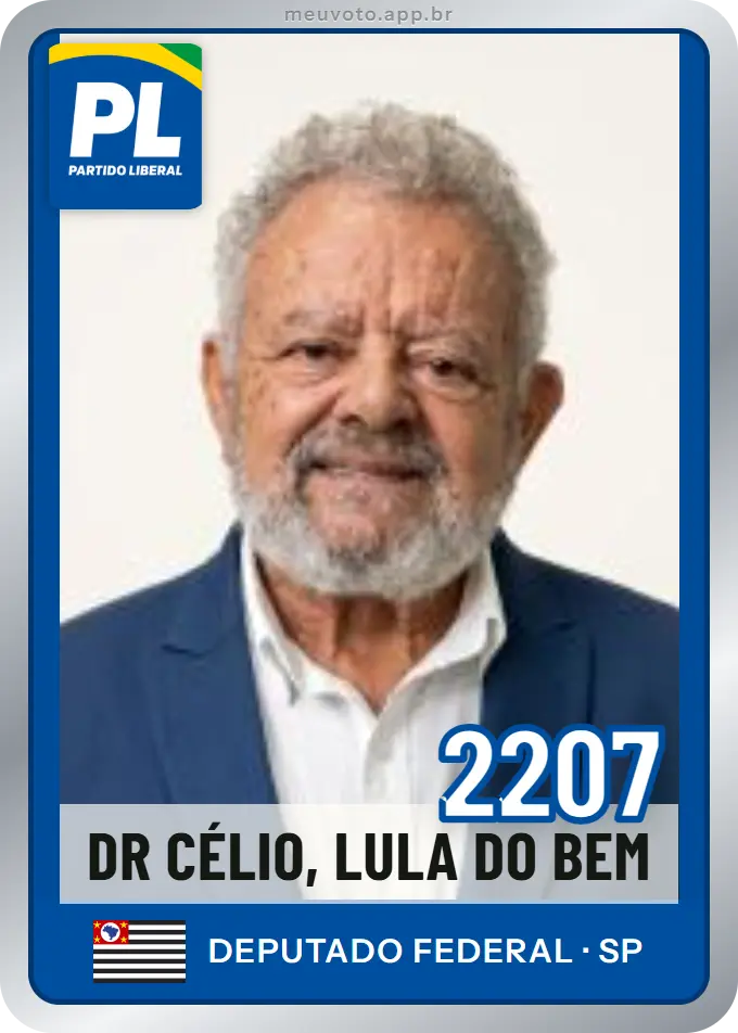 Carta de Dr Célio, Lula do Bem, número 2207, PL