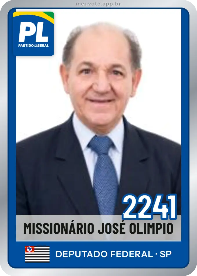 Carta de Missionário José Olimpio, número 2241, PL