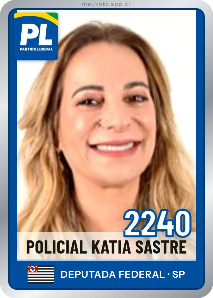 Carta de Policial Katia Sastre, número 2240, PL