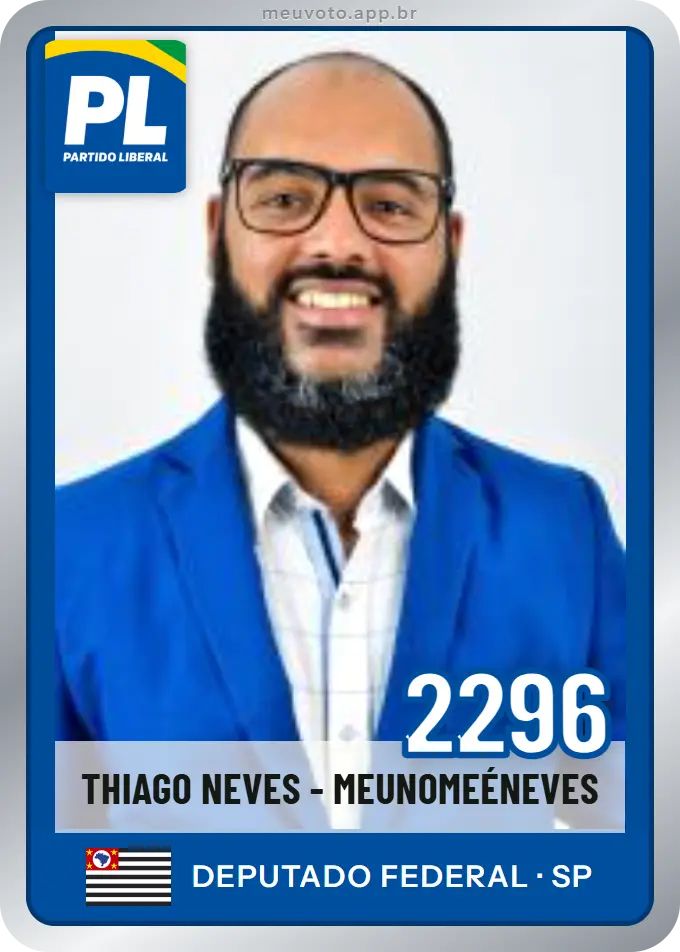 Carta de Thiago Neves - Meunomeéneves, número 2296, PL