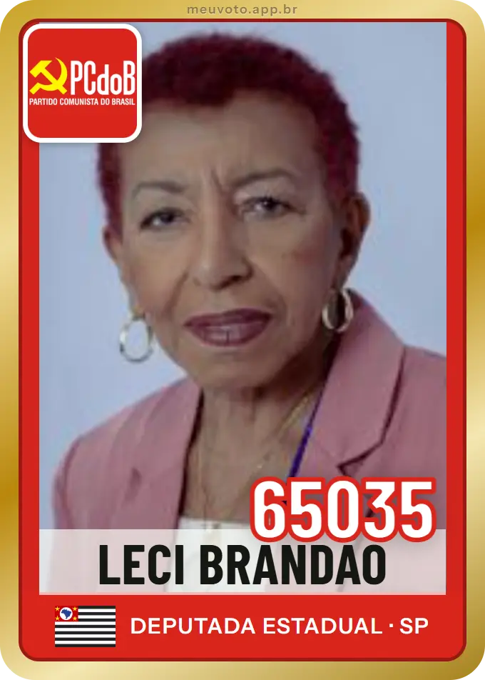 Carta de Leci Brandão, número 65035, PCdoB