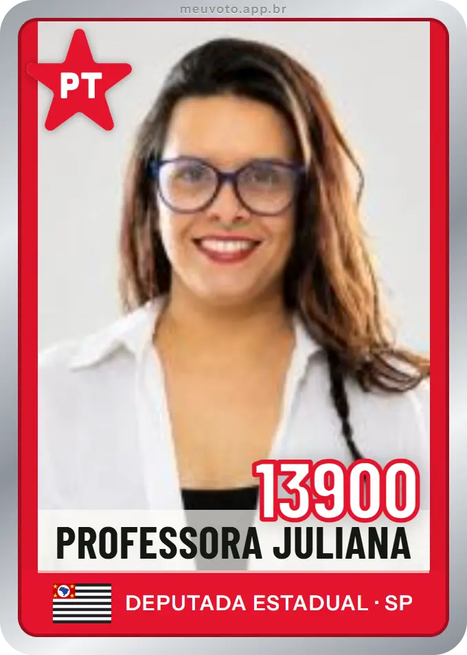 Carta de Professora Juliana, número 13900, PT