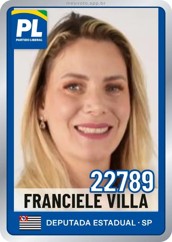 Carta de Franciele Villa, número 22789, PL