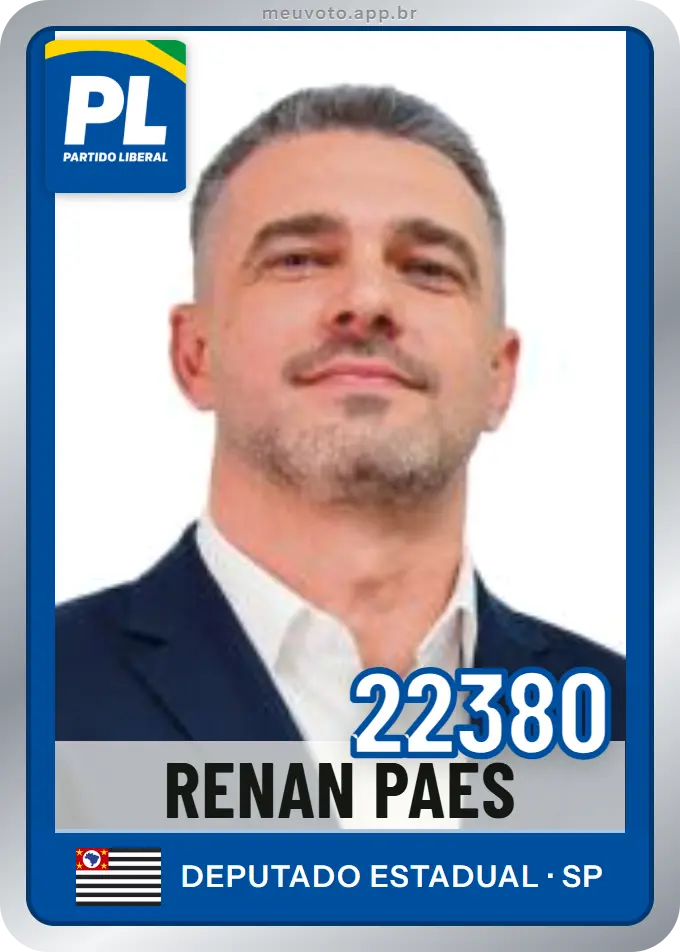 Carta de Renan Paes, número 22380, PL