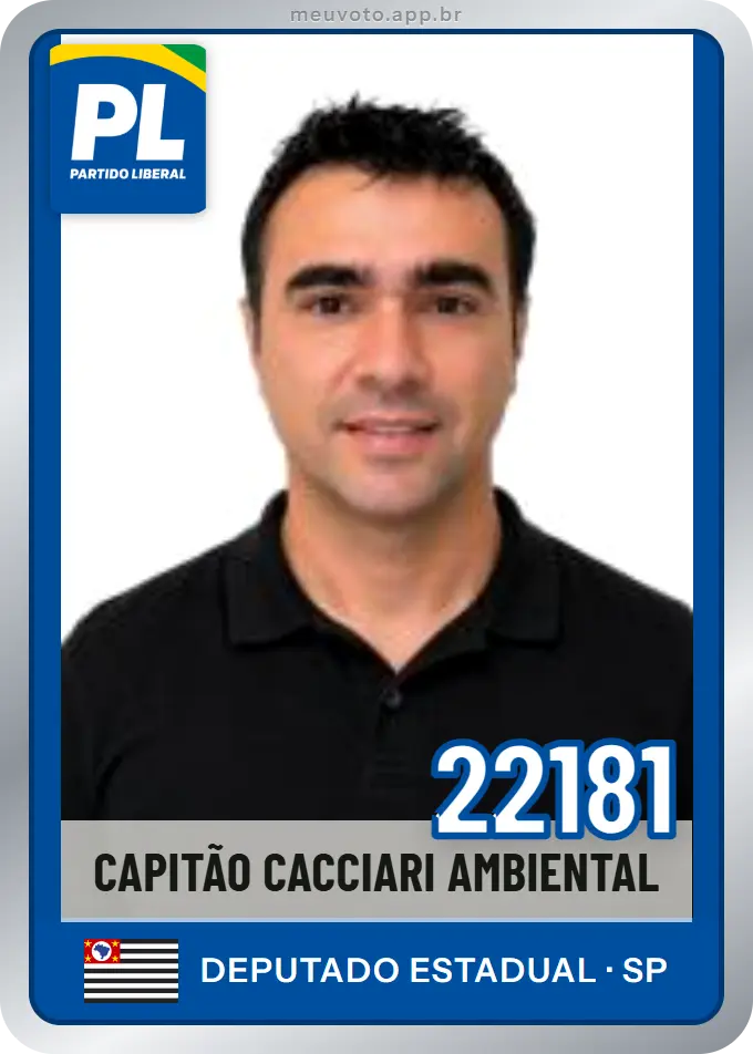 Carta de Capitão Cacciari Ambiental, número 22181, PL