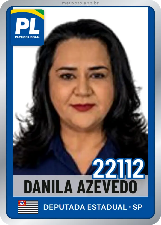 Carta de Danila Azevedo, número 22112, PL