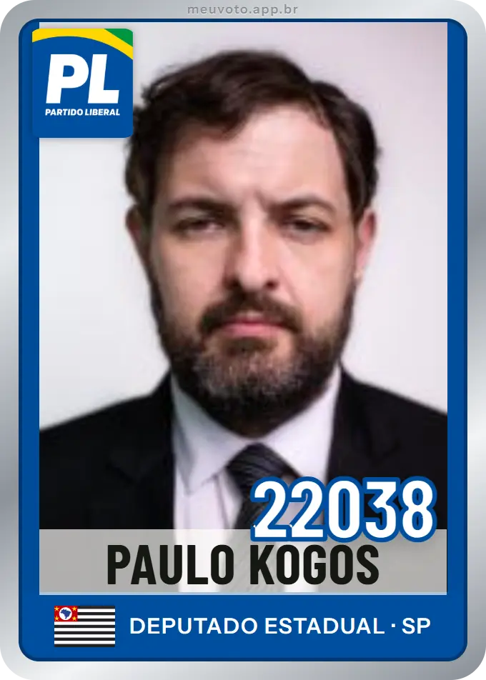 Carta de Paulo Kogos, número 22038, PL