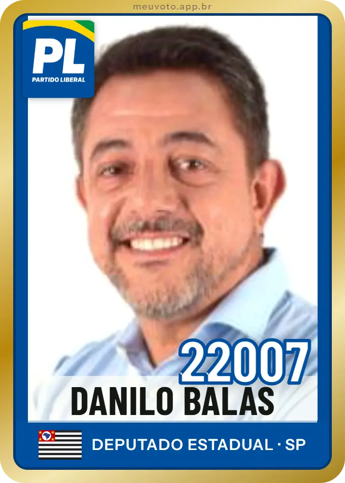 Carta de Danilo Balas, número 22007, PL