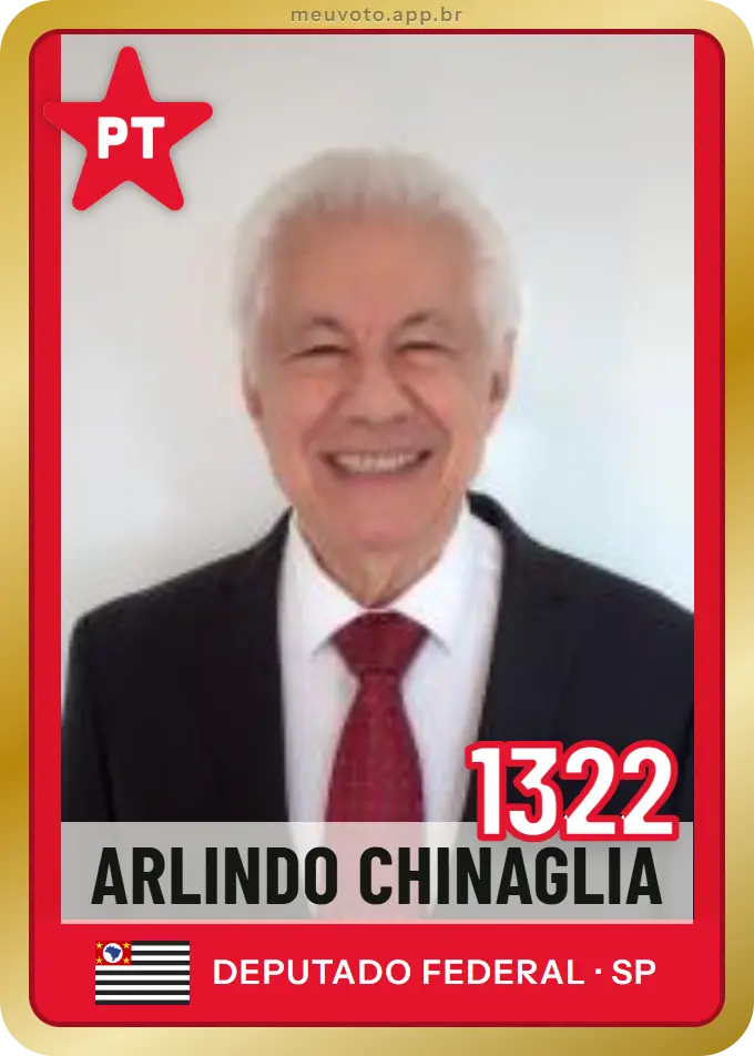Carta de Arlindo Chinaglia, número 1322, PT
