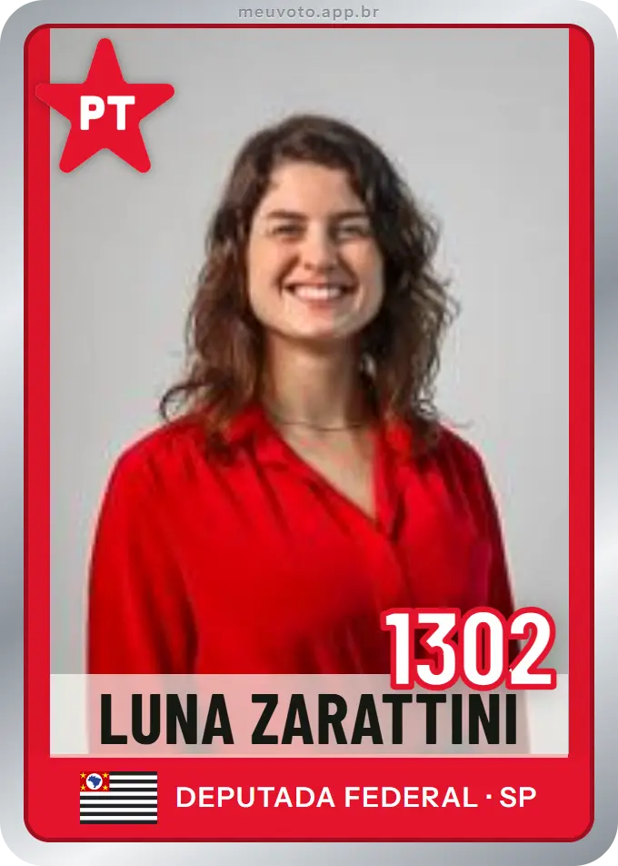 Carta de Luna Zarattini, número 1302, PT