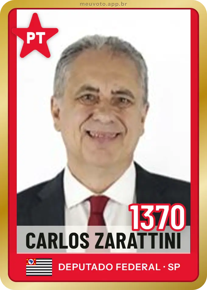 Carta de Carlos Zarattini, número 1370, PT