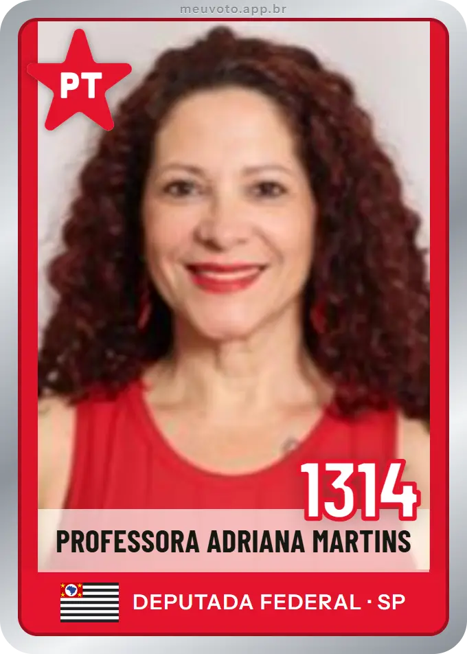 Carta de Professora Adriana Martins, número 1314, PT