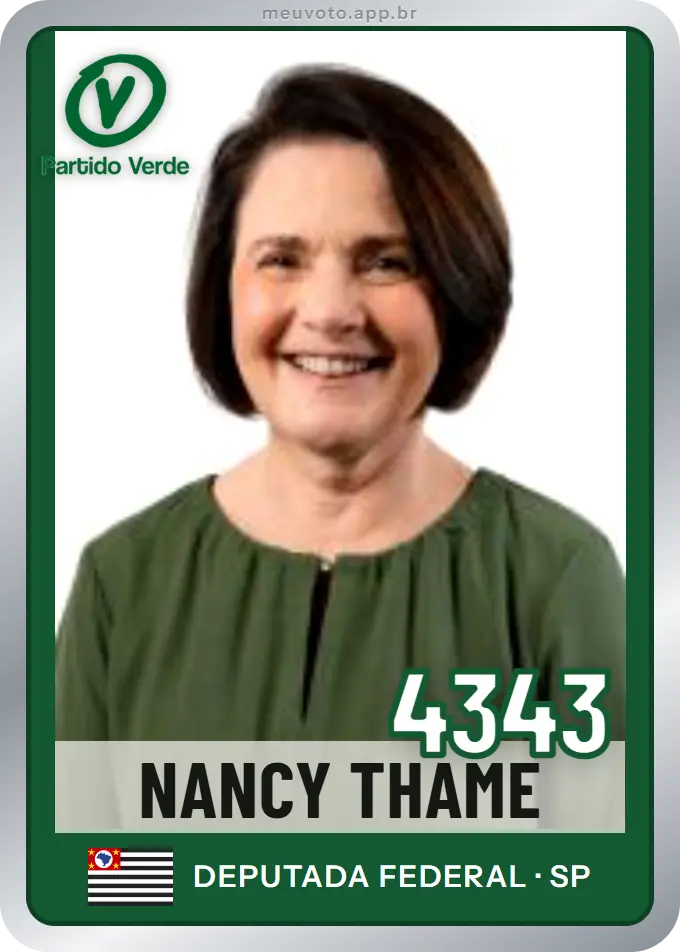 Carta de Nancy Thame, número 4343, PV