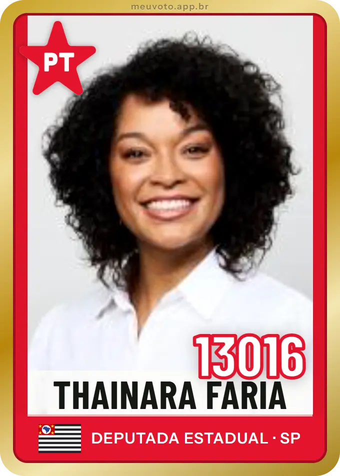 Carta de Thainara Faria, número 13016, PT
