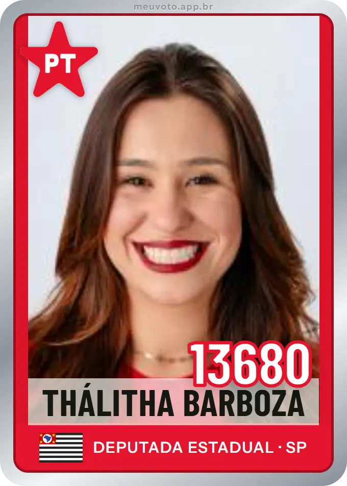 Carta de Thálitha Barboza, número 13680, PT