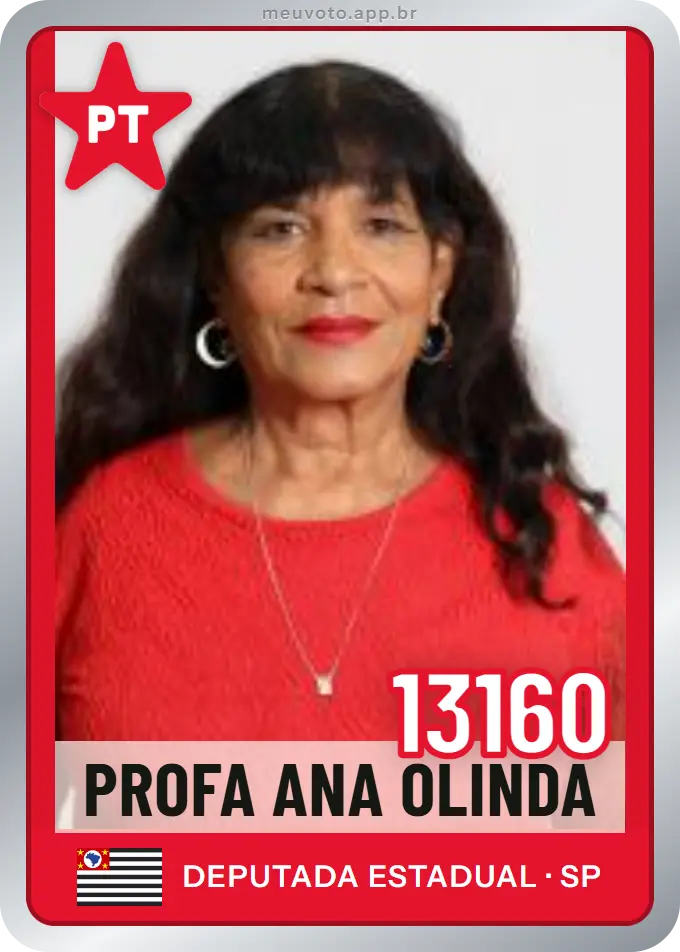 Carta de Profa Ana Olinda, número 13160, PT