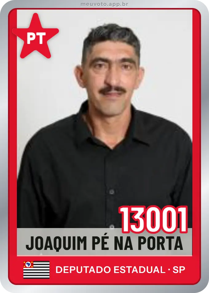 Carta de Joaquim Pé Na Porta, número 13001, PT