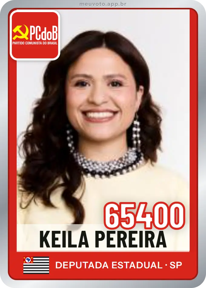 Carta de Keila Pereira, número 65400, PCdoB
