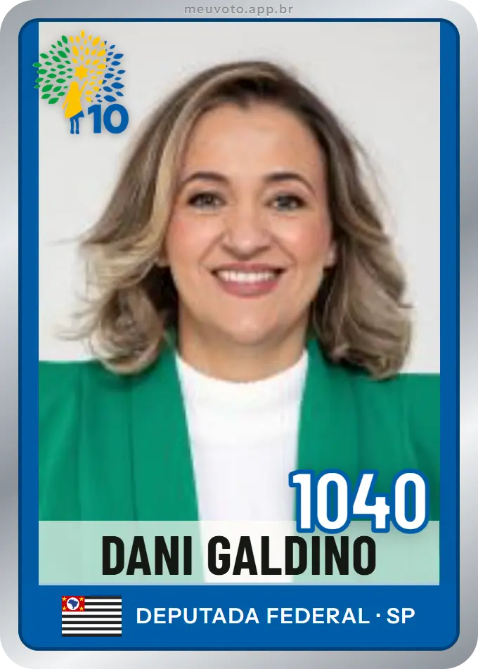 Carta de Dani Galdino, número 1040, Republicanos
