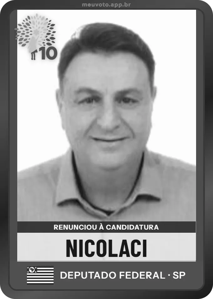 Carta de Nicolaci, Republicanos. Renunciou à candidatura e não vai à urna.