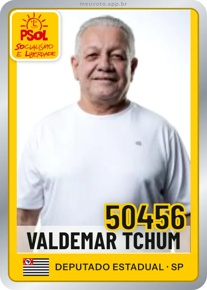 Carta de Valdemar Tchum, número 50456, PSOL