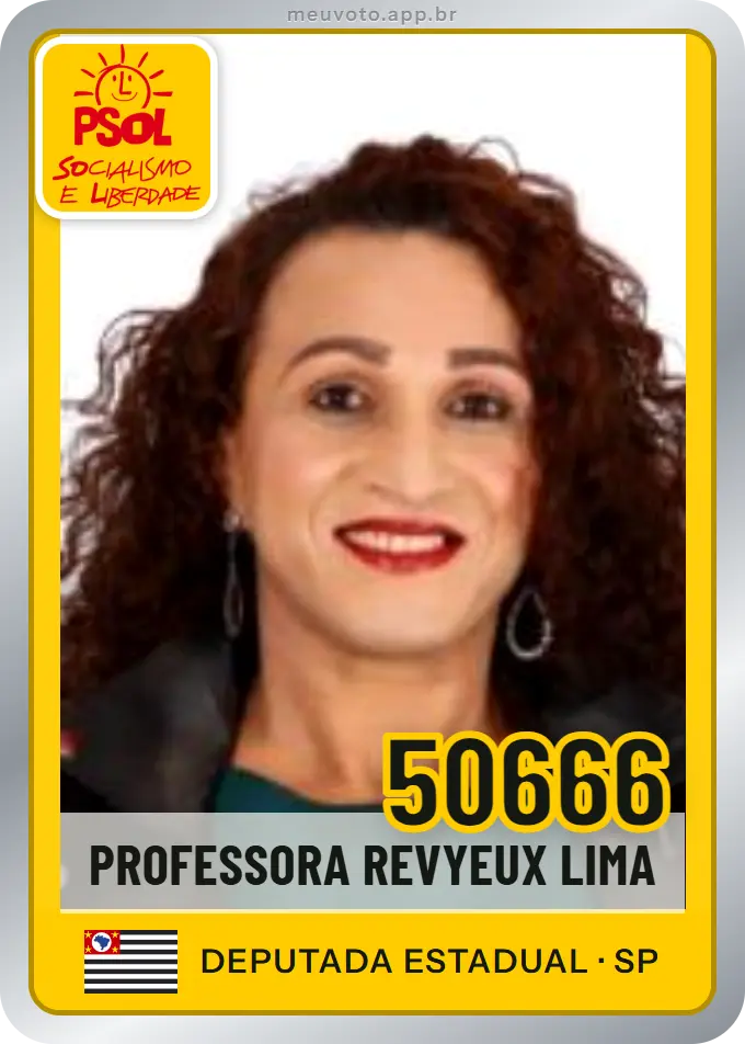 Carta de Professora Revyeux Lima, número 50666, PSOL