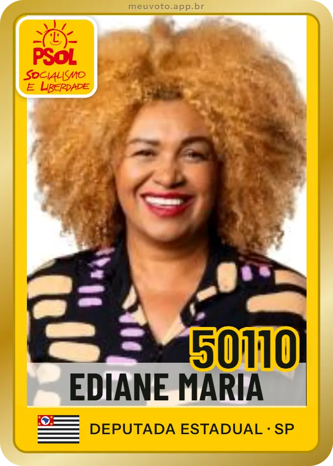 Carta de Ediane Maria, número 50110, PSOL