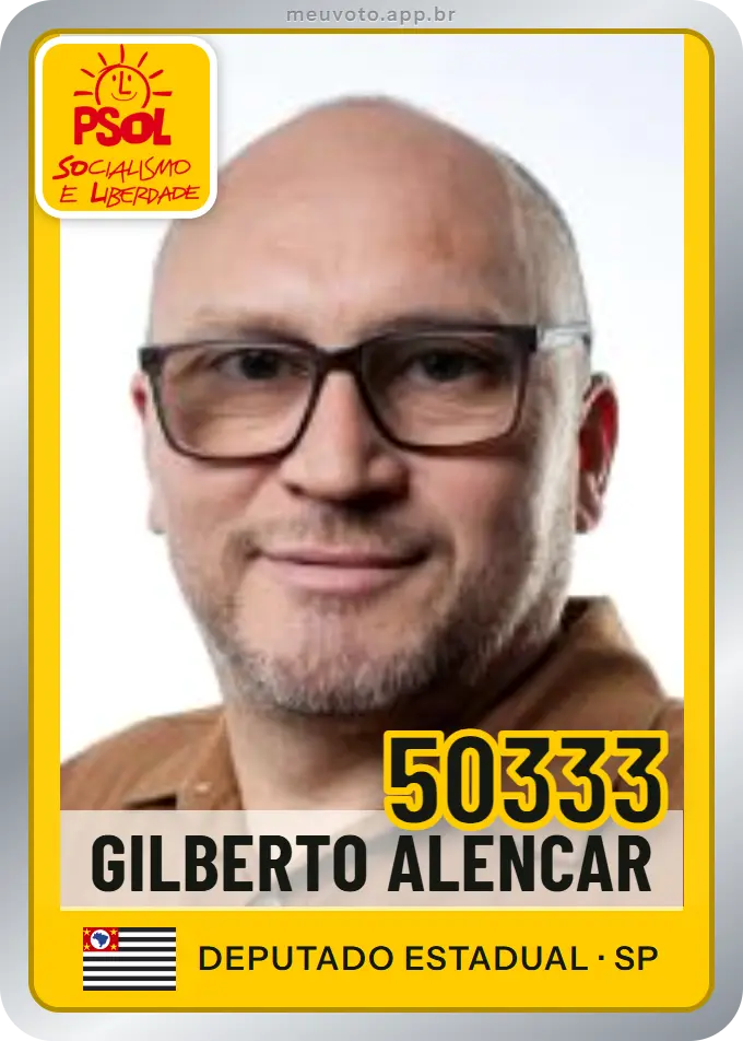 Carta de Gilberto Alencar, número 50333, PSOL