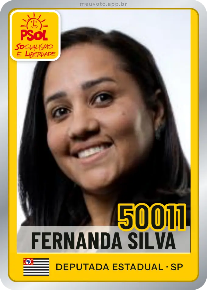 Carta de Fernanda Silva, número 50011, PSOL