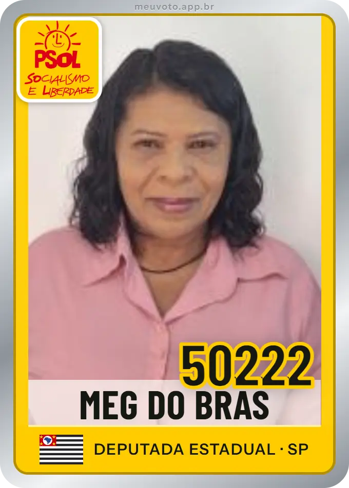 Carta de Meg do Brás, número 50222, PSOL