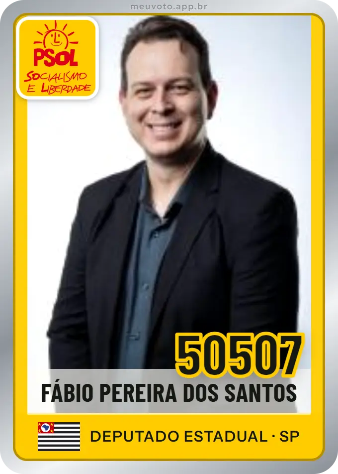 Carta de Fábio Pereira dos Santos, número 50507, PSOL