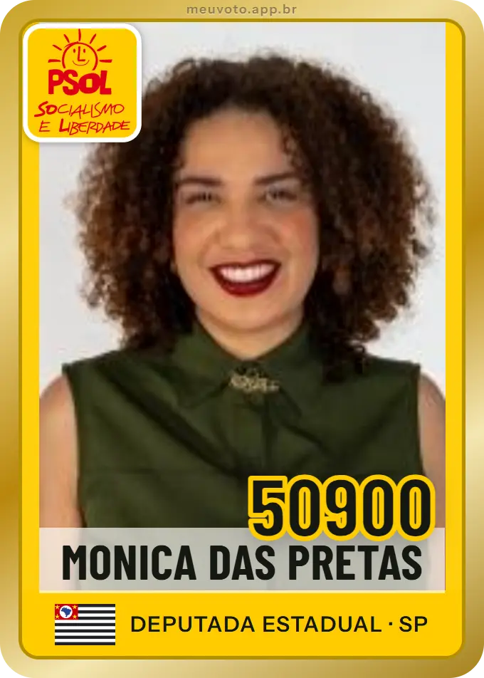 Carta de Monica das Pretas, número 50900, PSOL