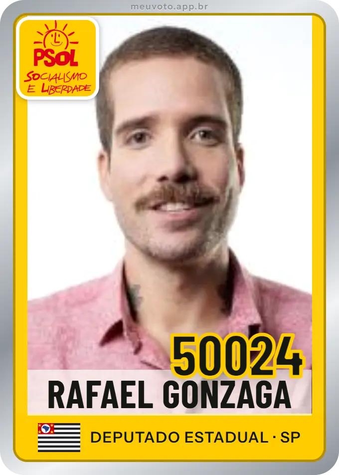 Carta de Rafael Gonzaga, número 50024, PSOL