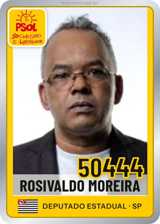 Carta de Rosivaldo Moreira, número 50444, PSOL