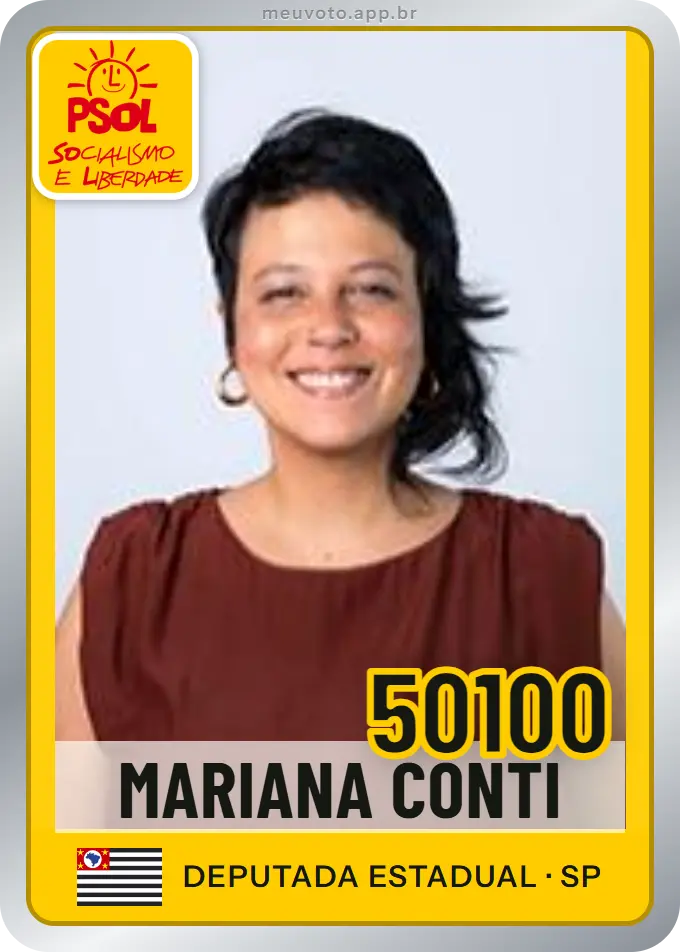 Carta de Mariana Conti, número 50100, PSOL