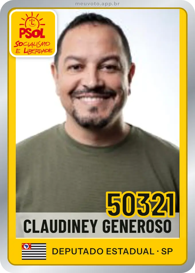 Carta de Claudiney Generoso, número 50321, PSOL