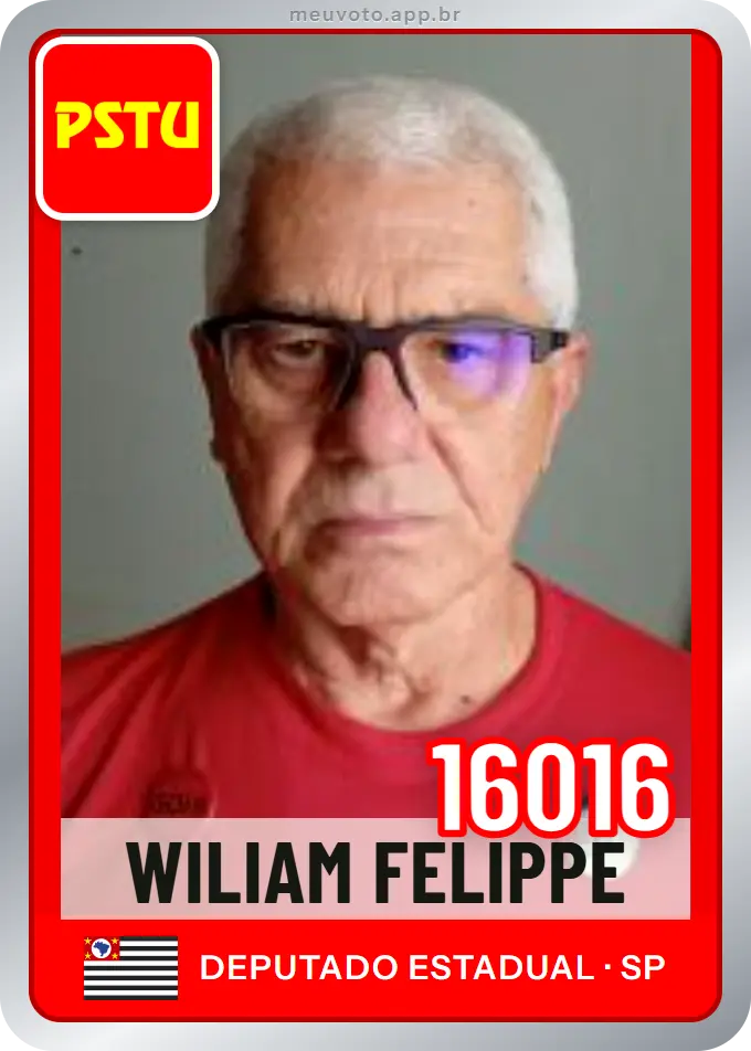 Carta de Wiliam Felippe, número 16016, PSTU