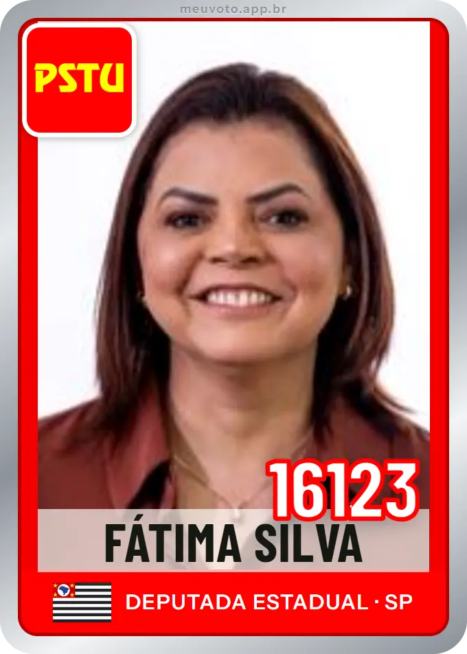 Carta de Fátima Silva, número 16123, PSTU