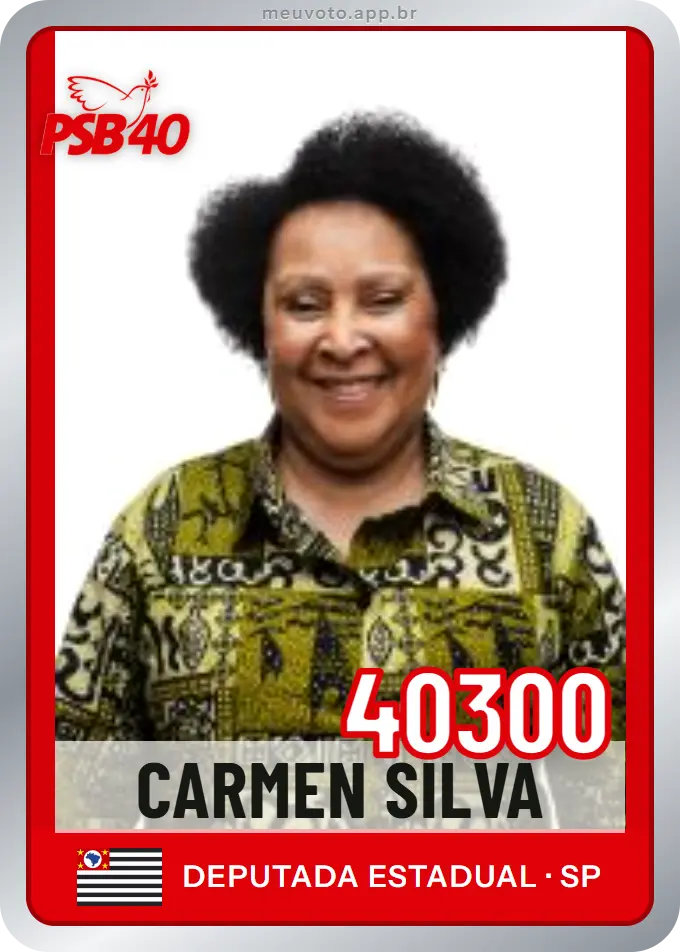 Carta de Carmen Silva, número 40300, PSB