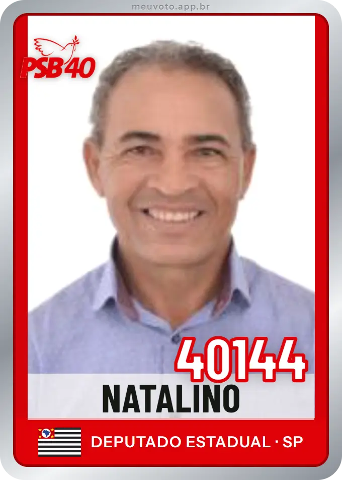 Carta de Natalino, número 40144, PSB
