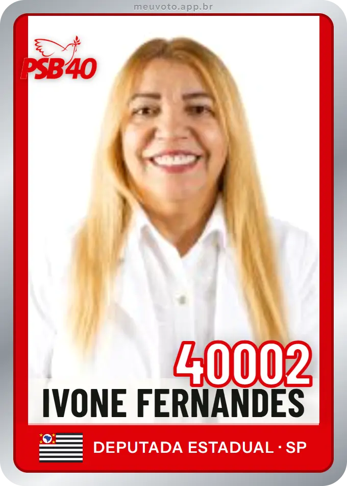 Carta de Ivone Fernandes, número 40002, PSB