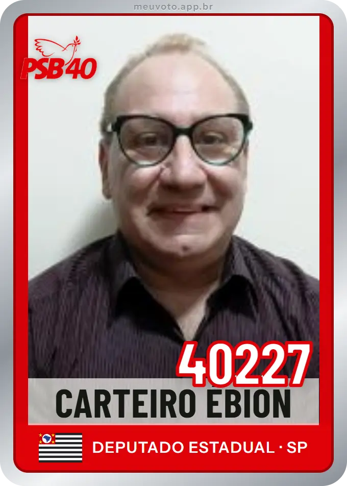 Carta de Carteiro Ébion, número 40227, PSB