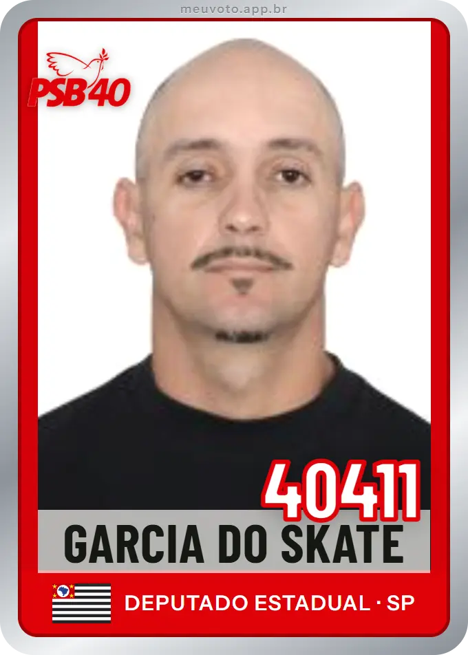 Carta de Garcia do Skate, número 40411, PSB