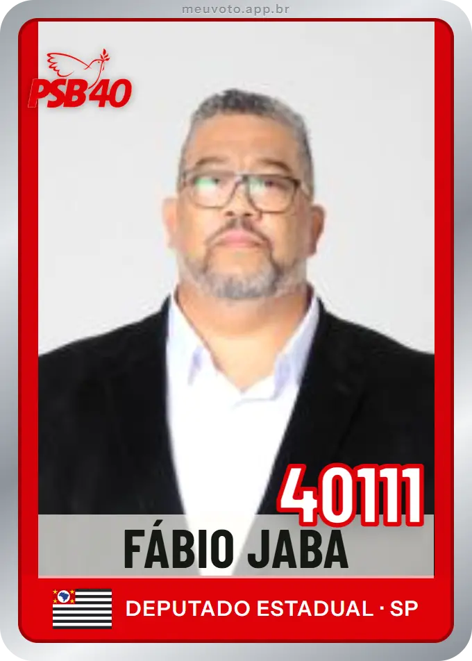 Carta de Fábio Jaba, número 40111, PSB
