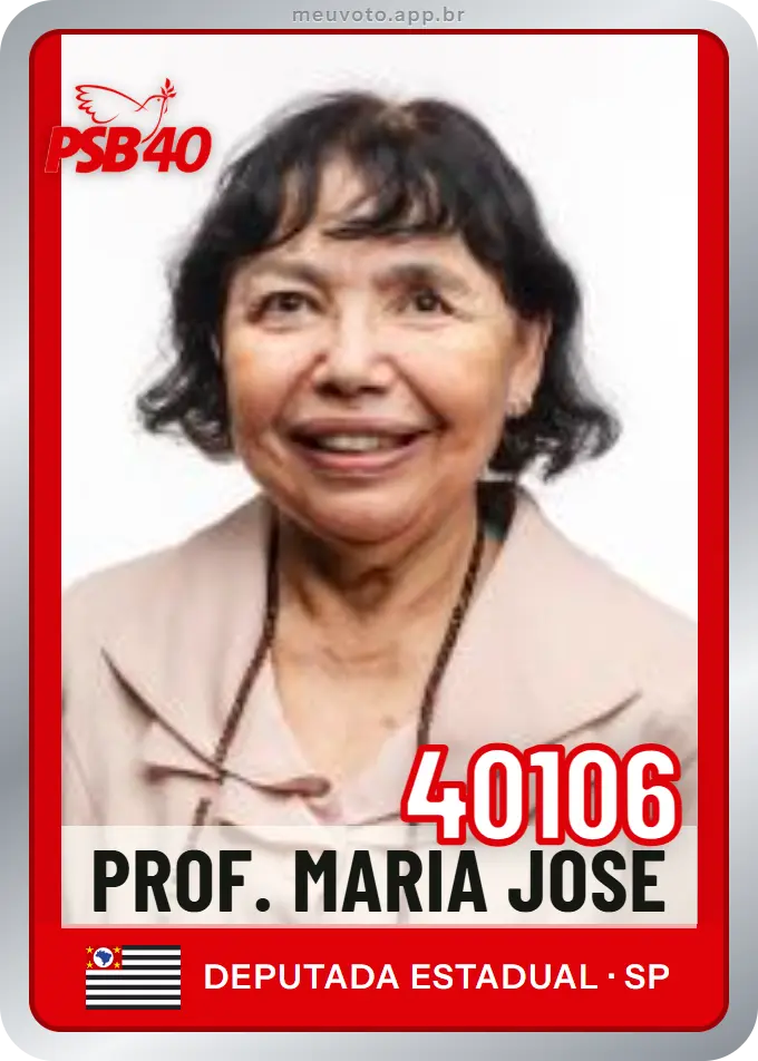 Carta de Prof. Maria José, número 40106, PSB
