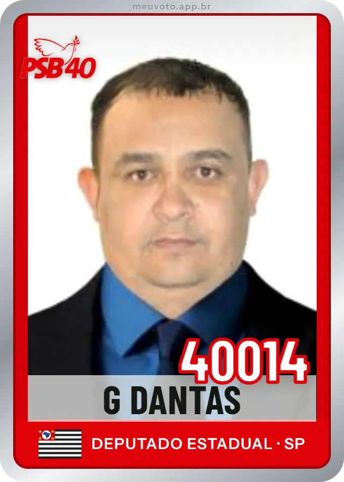 Carta de G Dantas, número 40014, PSB