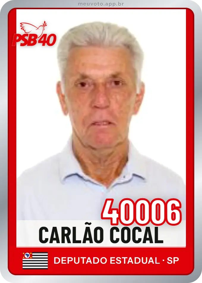Carta de Carlão Cocal, número 40006, PSB