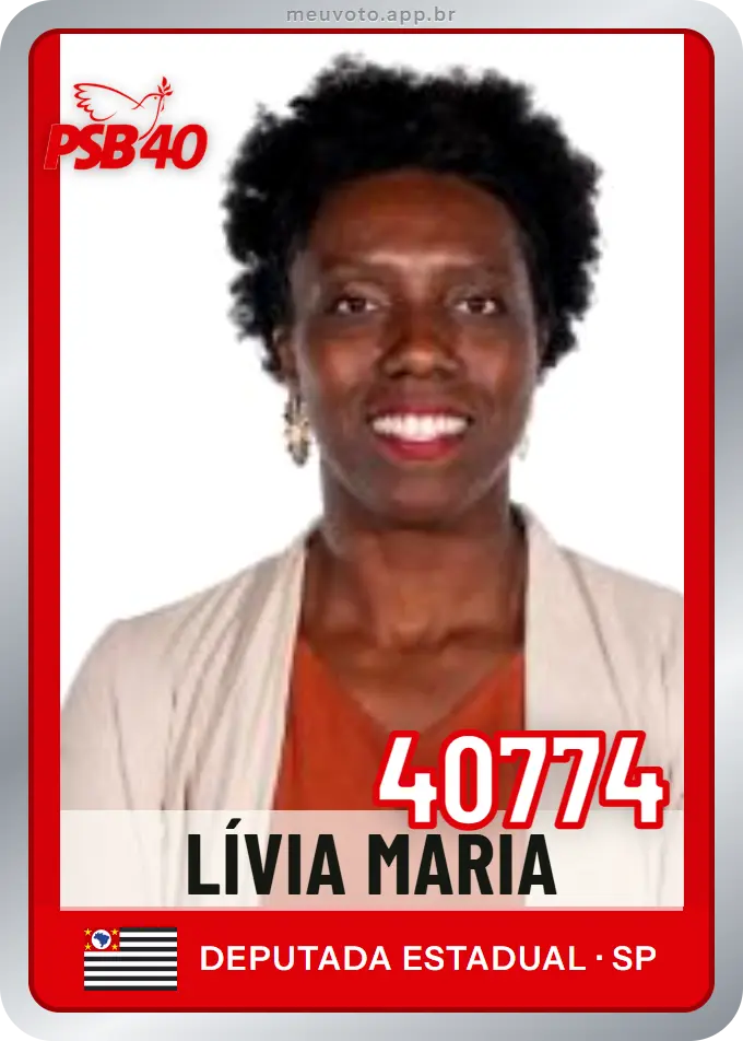 Carta de Lívia Maria, número 40774, PSB