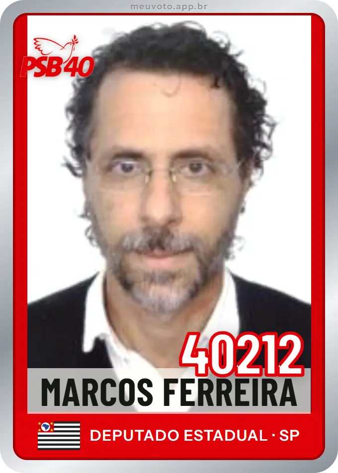 Carta de Marcos Ferreira, número 40212, PSB